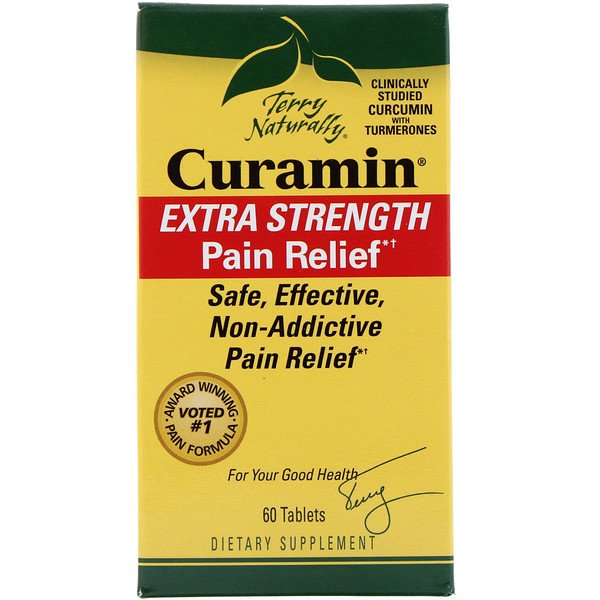 EuroPharma, Terry Naturally, Curamin, Extra Strength Pain Relief, 60 Tablets