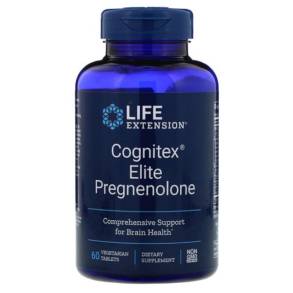 Life Extension, Cognitex Elite Pregnenolone, 60 Vegetarian Tablets