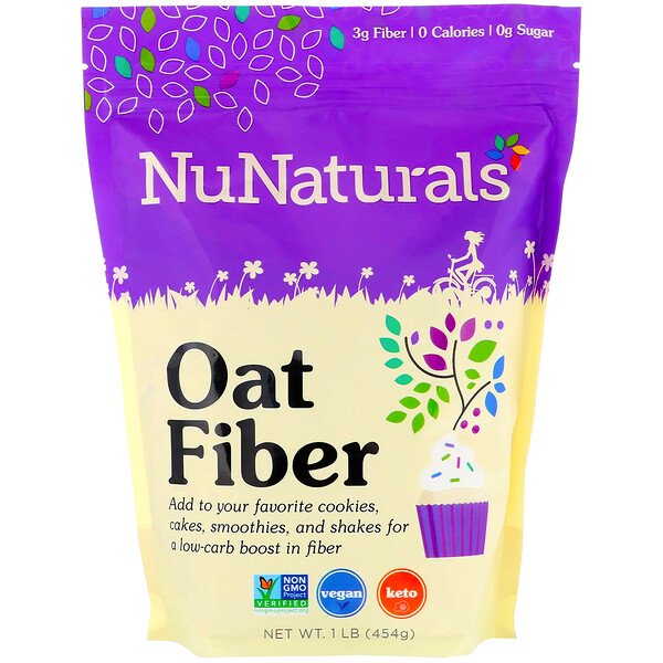 NuNaturals, Oat Fiber, 1 lb (454 g)