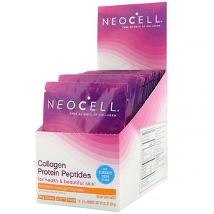 Neocell, Collagen Protein Peptides, Mandarin Orange, 16 Packets, .78 oz (22 g) Each