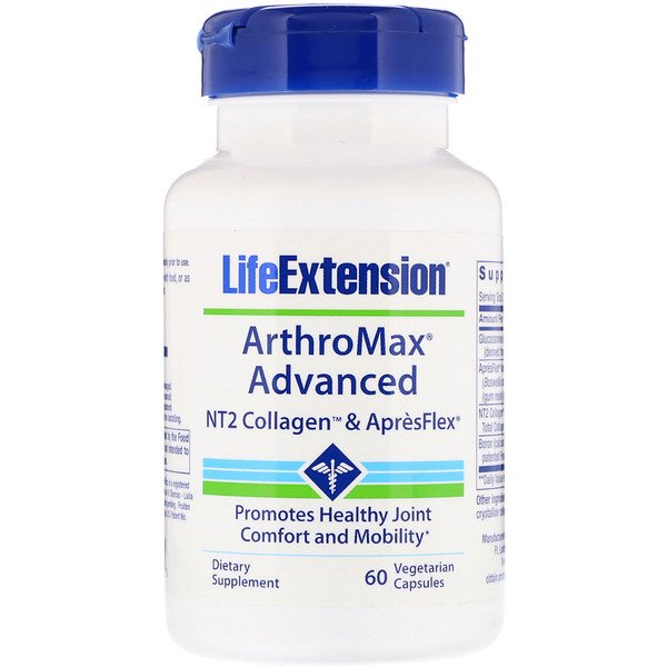 Life Extension, ArthroMax Advanced, NT2 Collagen & ApresFlex, 60 Vegetarian Capsules