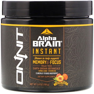 Onnit, Alpha Brain Instant, Memory & Focus, Natural Peach Flavor, 3.8 oz (108 g)