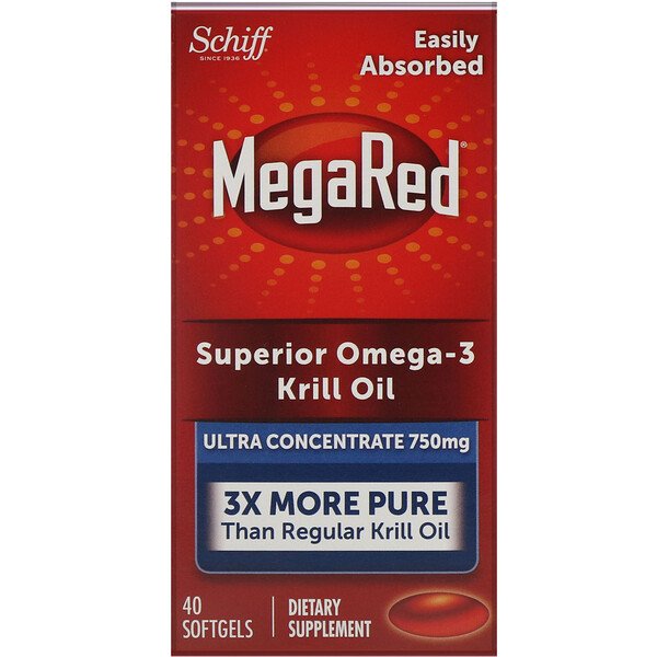 Schiff, MegaRed, Superior Omega-3 Krill Oil, 750 mg, 40 Softgels