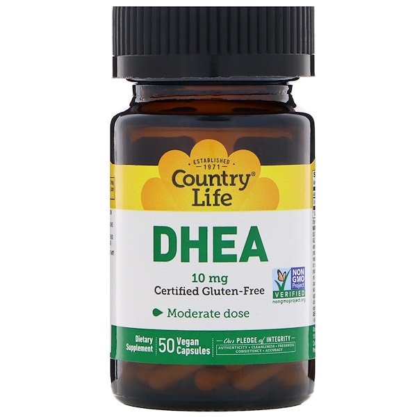 Country Life, DHEA, 10 mg, 50 Vegan Capsules