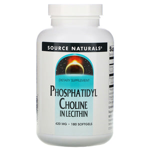 Source Naturals, Phosphatidyl Choline, in Lecithin, 420 mg, 180 Softgels