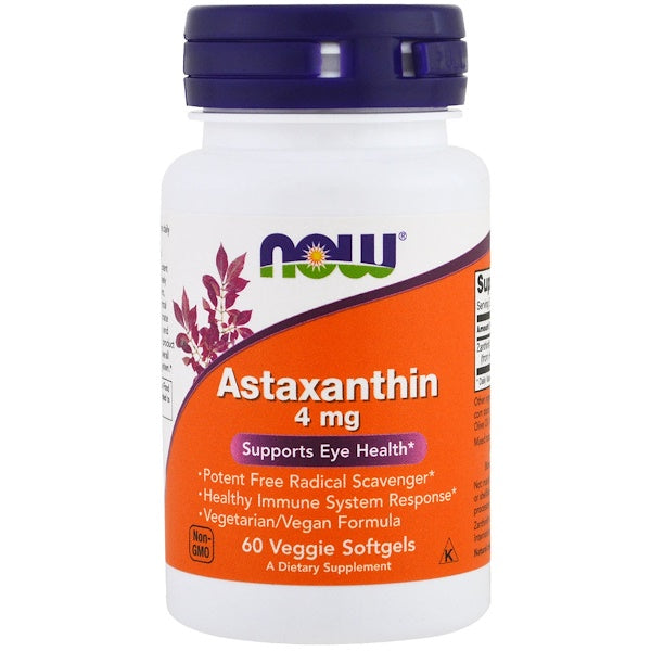 Now Foods, Astaxanthin, 4 mg, 60 Veggie Softgels