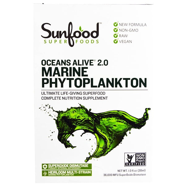 Sunfood, Ocean's Alive 2.0 Marine Phytoplankton, 1 fl oz (30 ml)