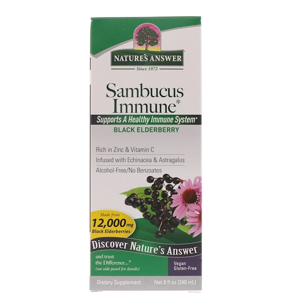 Nature's Answer, Sambucus Immune, Infused with Echinacea & Astragalus, 12,000 mg, 8 fl oz (240 ml)