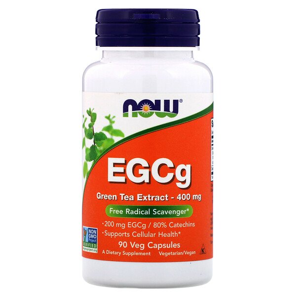 Now Foods, EGCg, Green Tea Extract, 400 mg, 90 Veg Capsules