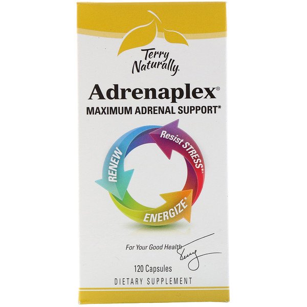 EuroPharma, Terry Naturally, Adrenaplex, Maximum Adrenal Support, 120 Capsules