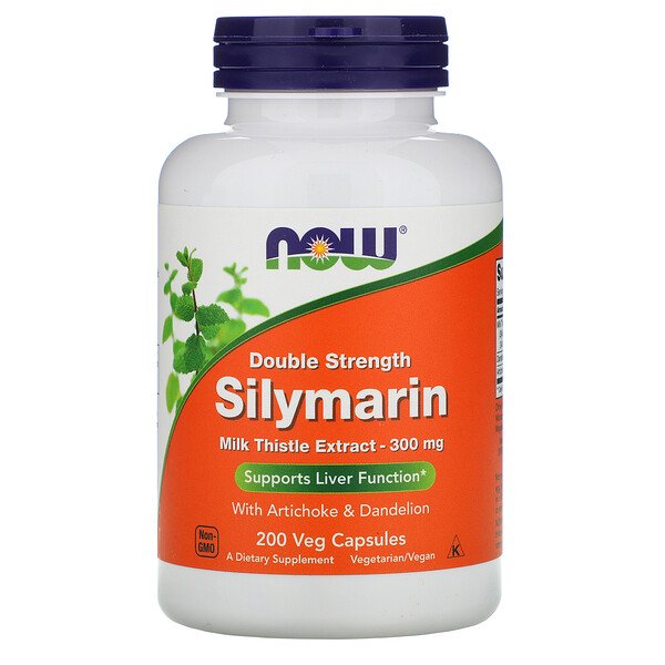 Now Foods, Double Strength Silymarin, 300 mg, 200 Veg Capsules