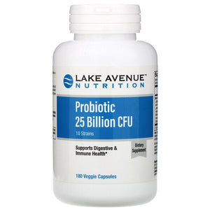 Lake Avenue Nutrition, Probiotics, 10 Strain Blend, 25 Billion CFU, 180 Veggie Capsules