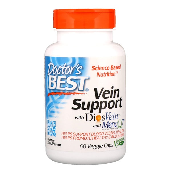 Doctor's Best, Vein Support with DiosVein and MenaQ7, 60 Veggie Caps