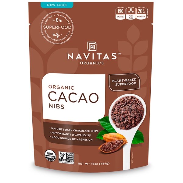 Navitas Organics, Organic, Cacao Nibs, 16 oz (454 g)