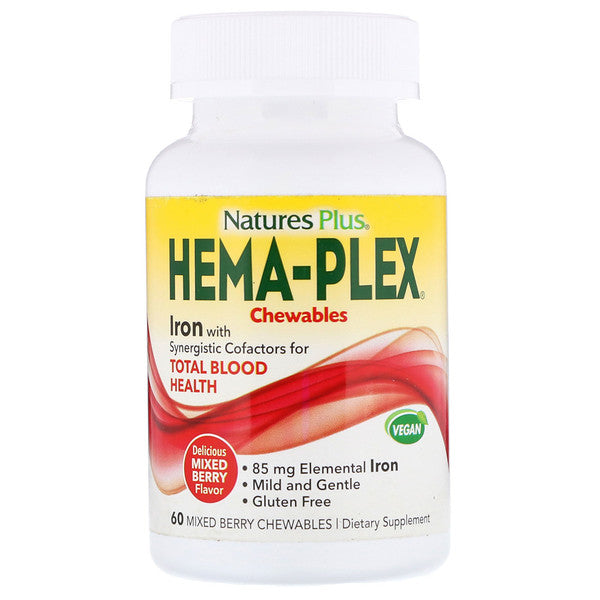 Nature's Plus, Hema-Plex, Mixed Berry, 60 Chewables