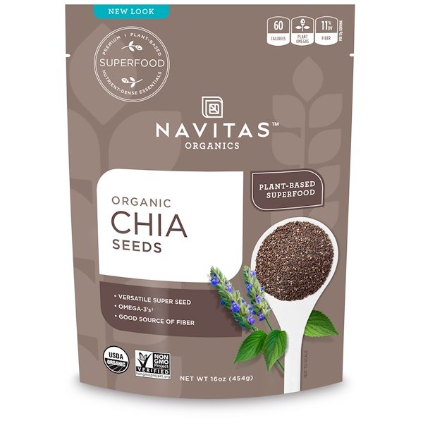 Navitas Organics, Organic Chia Seeds, 16 oz (454 g)