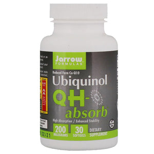 Jarrow Formulas,  Ubiquinol, QH-Absorb, 200 mg, 30 Softgels