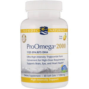 Nordic Naturals, ProOmega 2000, Lemon, 1,250 mg, 60 Soft Gels