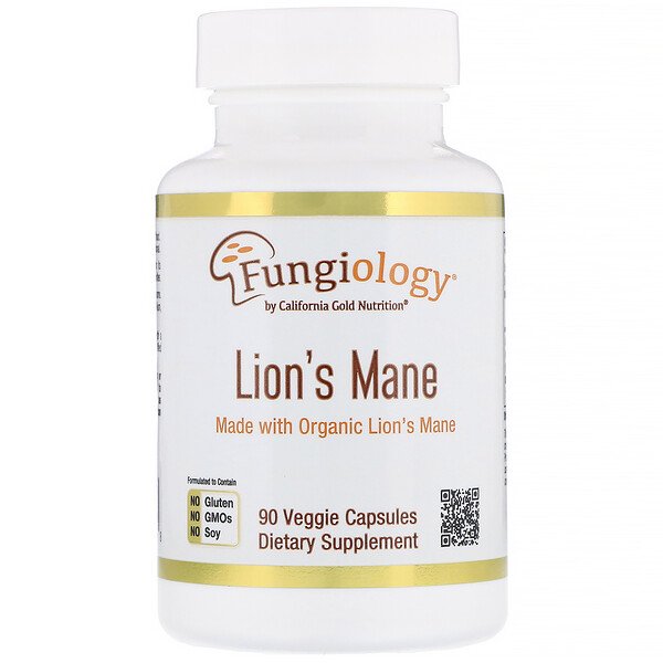 California Gold Nutrition, Lion's Mane, Full Spectrum, Organic Certified, 90 Veggie Capsules