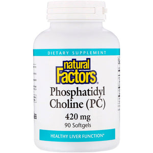 Natural Factors, Phosphatidyl Choline (PC), 420 mg, 90 Softgels