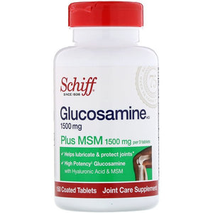 Schiff, Glucosamine Plus MSM, 1500 mg, 150 Coated Tablets