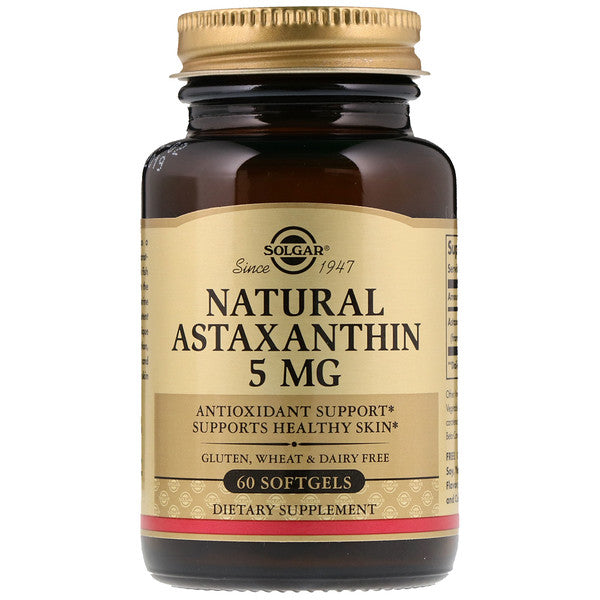 Solgar, Natural Astaxanthin, 5 mg, 60 Softgels