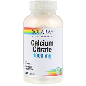 Solaray, Calcium Citrate, 1,000 mg, 240 Capsules