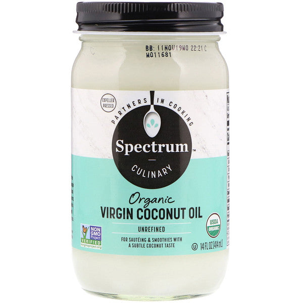 Spectrum Culinary, Organic Virgin Coconut Oil, Unrefined, 14 fl oz (414 ml)