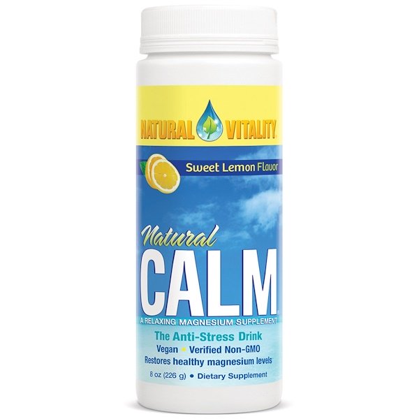 Natural Vitality, Natural Calm, The Anti-Stress Drink, Organic Sweet Lemon Flavor, 8 oz (226 g)