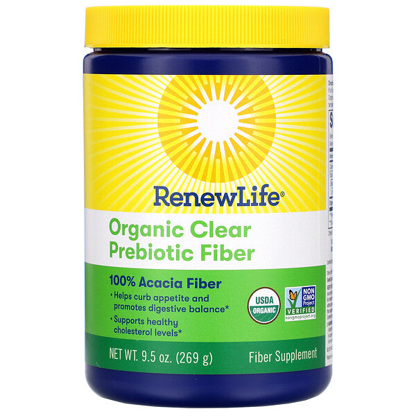 Renew Life, Organic Clear Prebiotic Fiber, 9.5 oz (269 g)