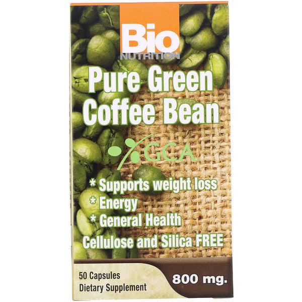 Bio Nutrition, Pure Green Coffee Bean, 800 mg, 50 Capsules