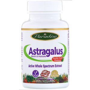 Paradise Herbs, Astragalus, Reishi Maitake, 60 Vegetarian Capsules