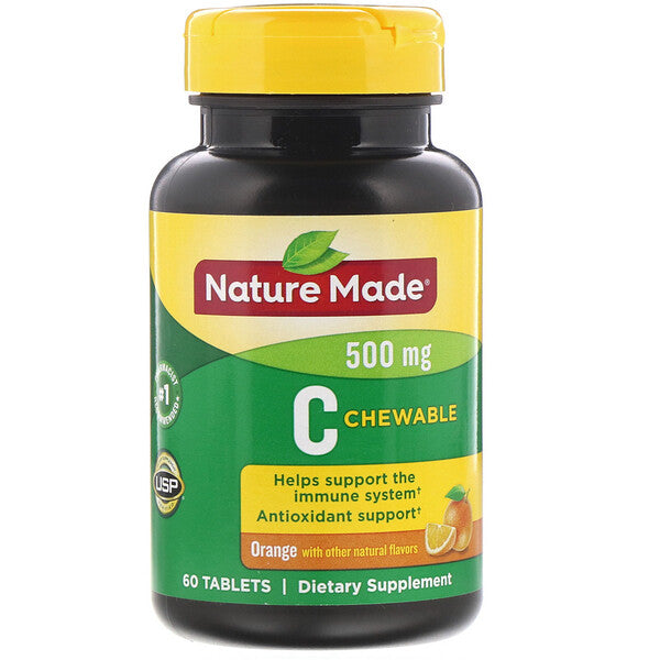 Nature Made, C Chewable, Orange, 500 mg, 60 Tablets