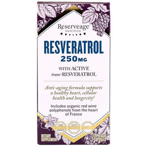 ReserveAge Nutrition, Resveratrol with Active Trans-Resveratrol, 250 mg, 120 Veggie Capsules