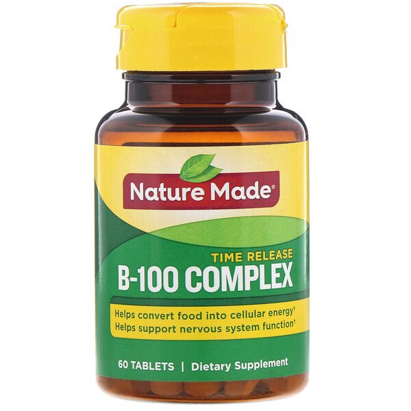 Nature Made, B-100 Complex, Time Release, 60 Tablets