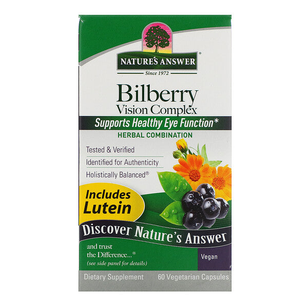 Nature's Answer, Bilberry Vision Complex, 60 Vegetarian Capsules