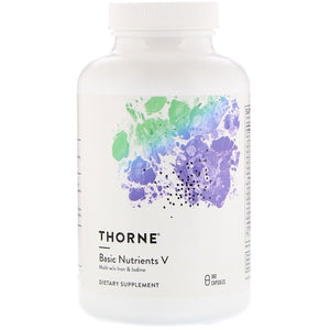 Thorne Research, Basic Nutrients V, Multi without Iron & Iodine, 180 Capsules