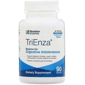 Houston Enzymes, TriEnza, Enzyme For Digestive Intolerances, 90 Capsules