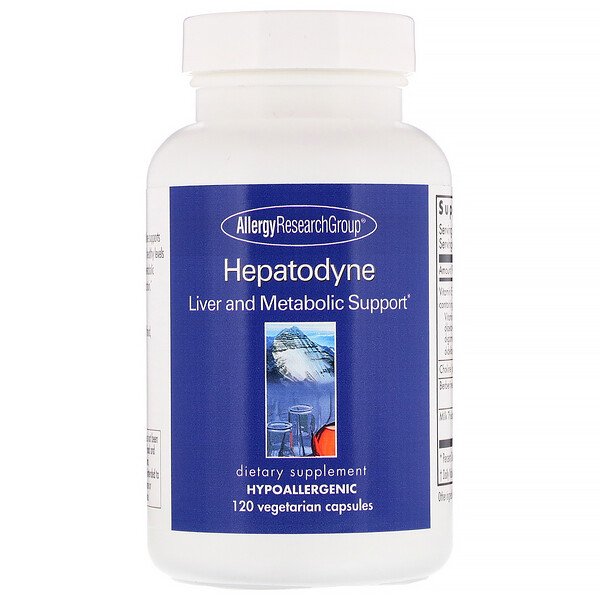 Allergy Research Group, Hepatodyne, Liver and Metabolic Support, 120 Vegetarian Capsules