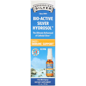 Sovereign Silver, Bio-Active Silver Hydrosol, Fine Mist Spray, 10 ppm, 1 fl oz (29 ml)