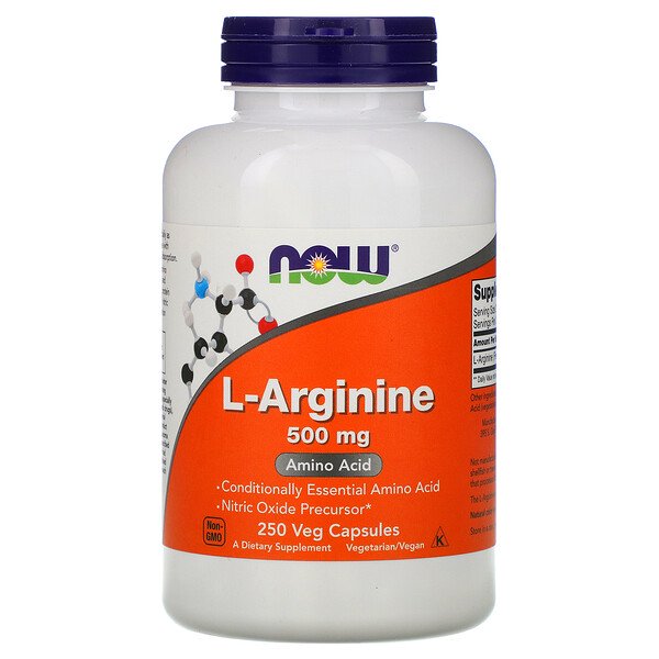 Now Foods, L-Arginine, 500 mg, 250 Capsules