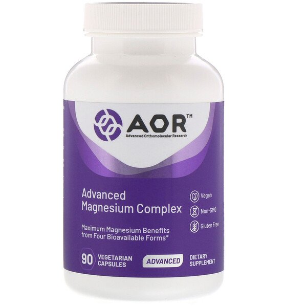 Advanced Orthomolecular Research AOR, Advanced Magnesium Complex, 90 Vegetarian Capsules