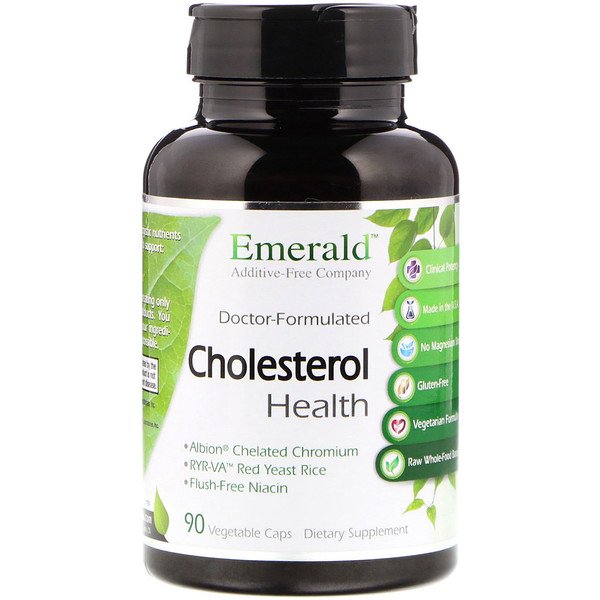 Emerald Laboratories, Cholesterol Health, 90 Vegetable Caps