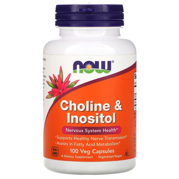 Now Foods, Choline & Inositol, 100 Veg Capsules