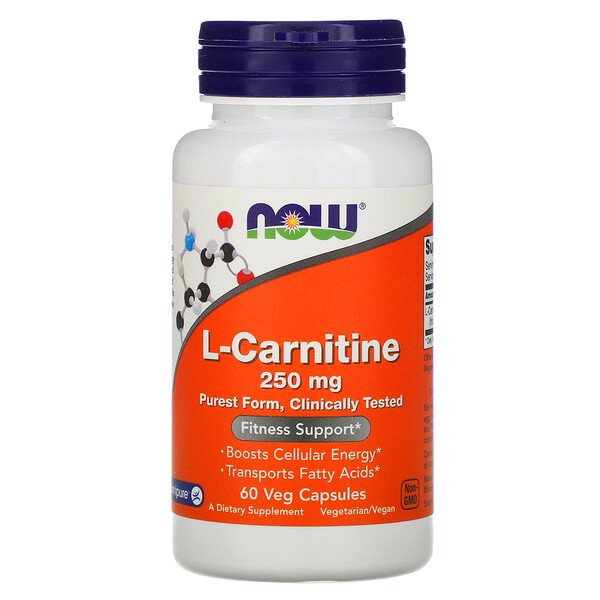Now Foods, L-Carnitine, 250 mg, 60 Capsules