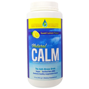 Natural Vitality, Natural Calm, The Anti-Stress Drink, Sweet Lemon Flavor, 16 oz (453 g)