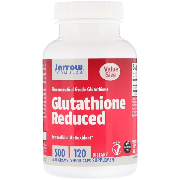 Jarrow Formulas, Glutathione Reduced, 500 mg, 120 Veggie Caps