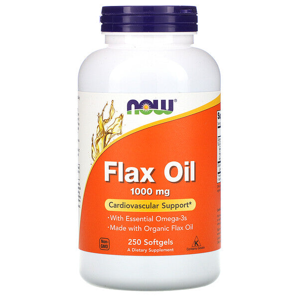 Now Foods, Flax Oil with Essential Omega-3's, 1,000 mg, 250 Softgels