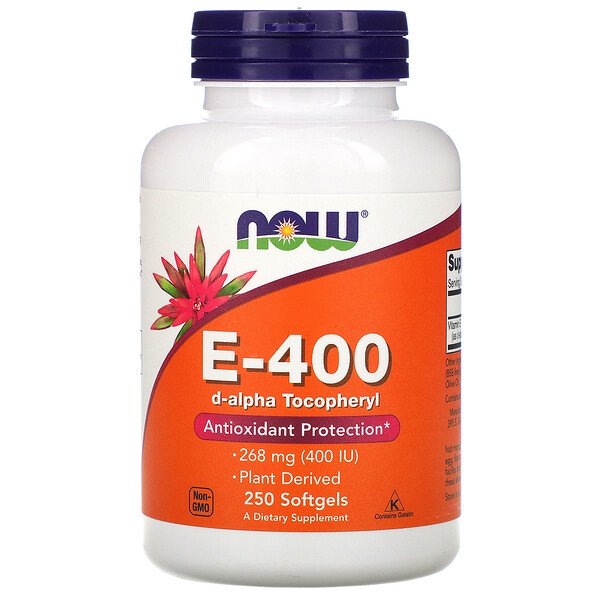 Now Foods, Natural E-400, 268 mg , 250 Softgels