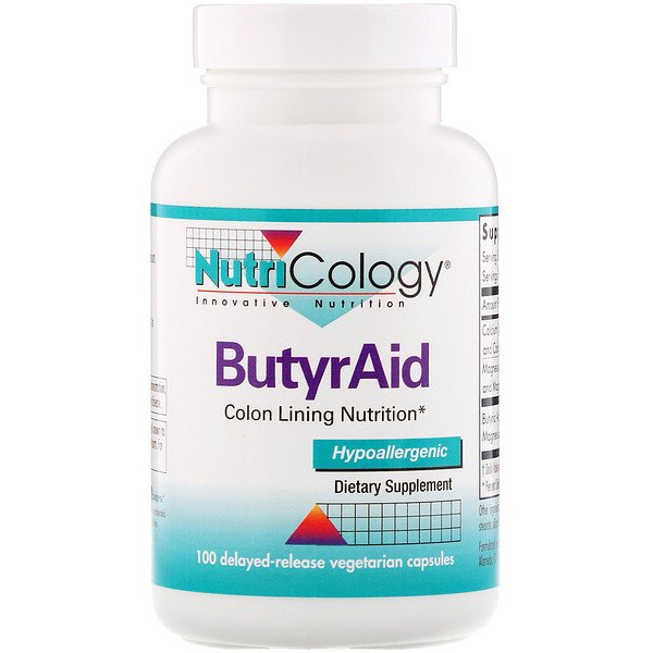 Nutricology, ButyrAid, 100 Delayed-Release Vegetarian Capsules